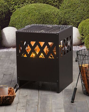 Charcoal Fire Pit Black SHIGA