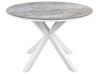 4 Seater Aluminium Garden Dining Set Marble Effect Top White and Grey MALETTO/GROSSETO _938263