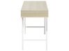 Schreibtisch heller Holzfarbton / weiß 120 x 48 cm 2 Schubladen CLARITA_710804