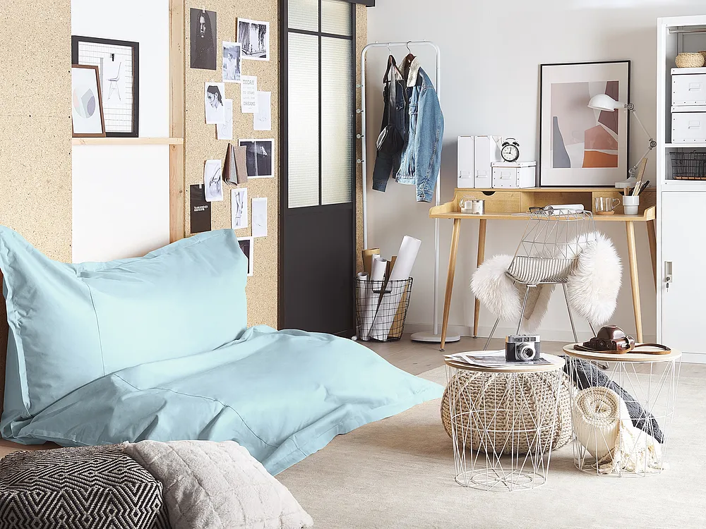 Pouf poire 600 L FUZZY 180 cm 230 cm Bleu clair_1150540
