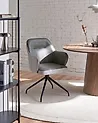 Silla de comedor giratoria STOWE Tela Gris
