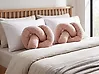 Set of 2 Decorative Cushions GLADIOLUS 172 x 14 cm Boucle Pink Solid