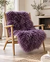 Sheepskin Rug ULURU Purple 65 x 110 cm