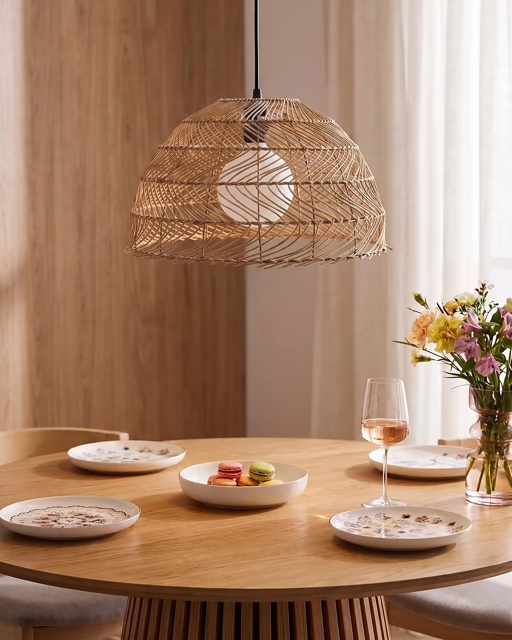 Lampa wisząca SELENGE Rattan Jasnobrązowy_1154840