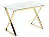 Jedálenský stôl ATTICA mramor/zlatá 120 cm 70 cm Bezpečnostné sklo