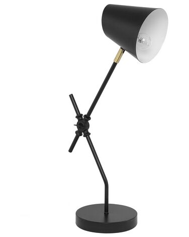 Schreibtischlampe schwarz 56 cm Glockenform HORTON