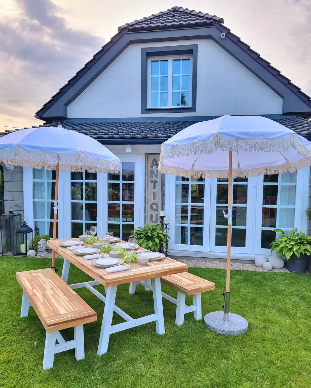 Patio Parasol 150 cm MONDELLO White_871248