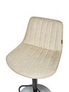 Lot de 2 chaises de bar pivotantes en cuir PU beige clair DUBROVNIK_915968