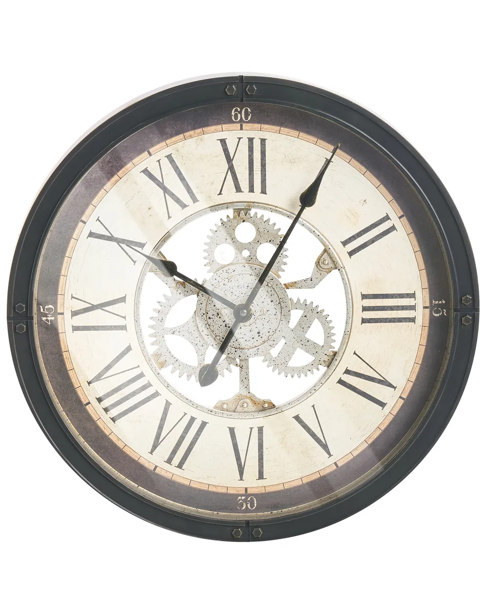 Orologio da parete vintage nero/oro 27,3 cm O91