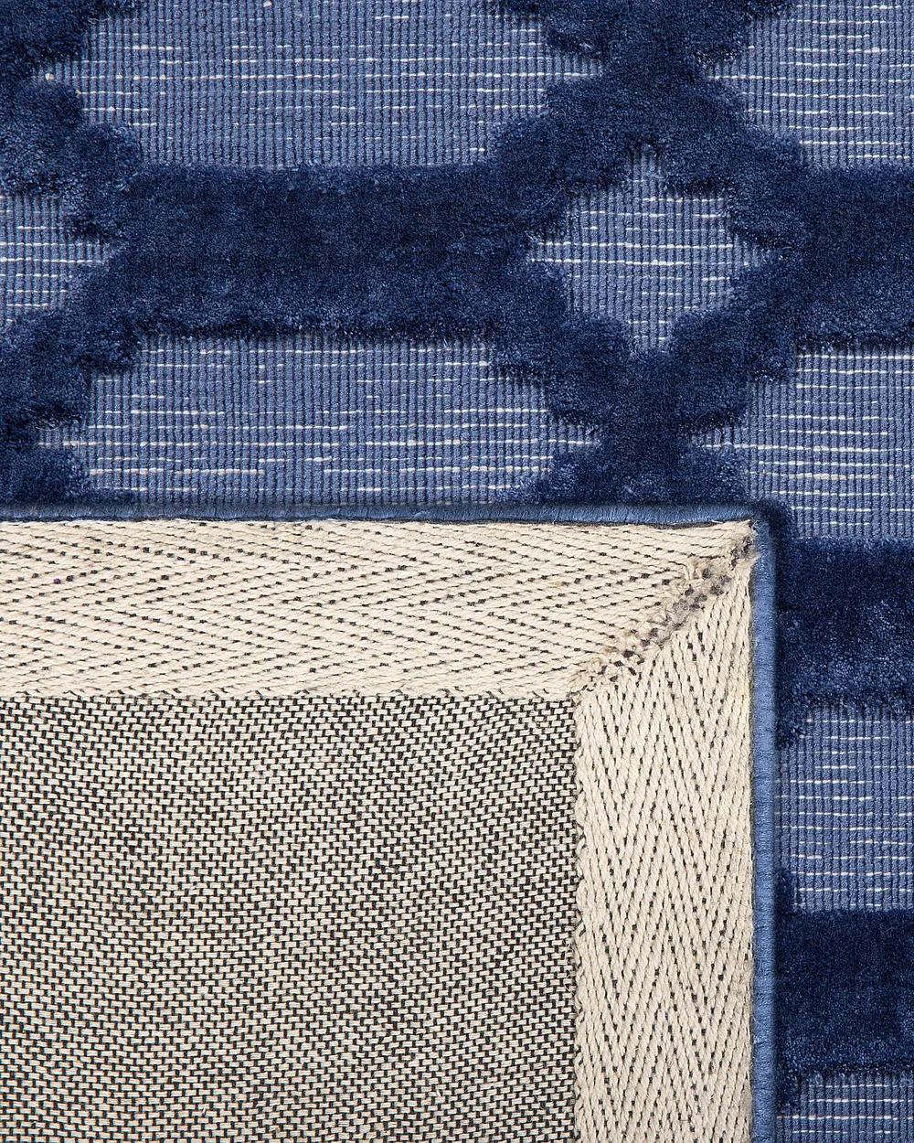 Rug CIZRE Navy Blue 160 x 230 cm Viscose_750437