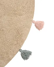 Kids Rug KODINHI  Beige ø 120 cm Cotton_1155065