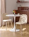 Conjunto de 2 sillas de comedor ANKENY Piel sintética Beige claro