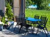 Zestaw ogrodowy metalowy stół i 6 krzeseł czarny LIVO_826841