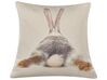 Set of 2 Cushions Rabbit Print 45 x 45 cm Taupe BUXUS _798570