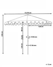 Parasol ogrodowy 270 cm ISOLOTTO Beżowy_1020779