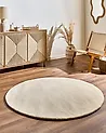 Teppich VASCO Cremeweiß ø 140 cm Wolle