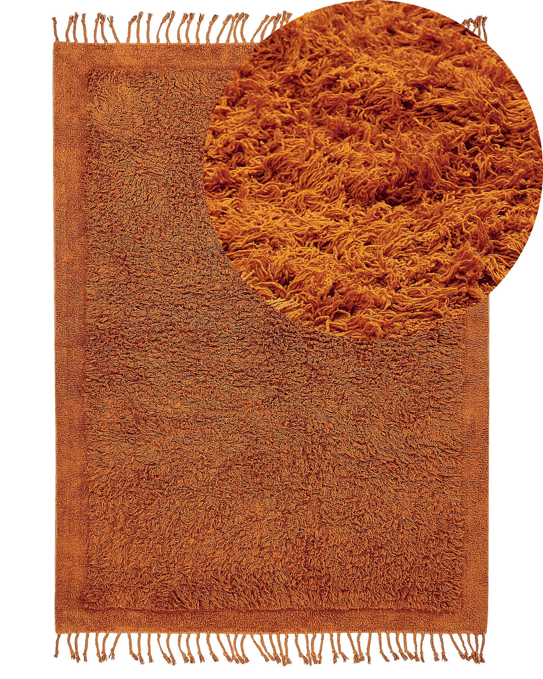 Tappeto cotone arancione 140 x 200 cm BITLIS_837667