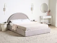Ottoman Bed MOUZON Chenille Taupe 160 x 200 cm (EU King Size)_1179103