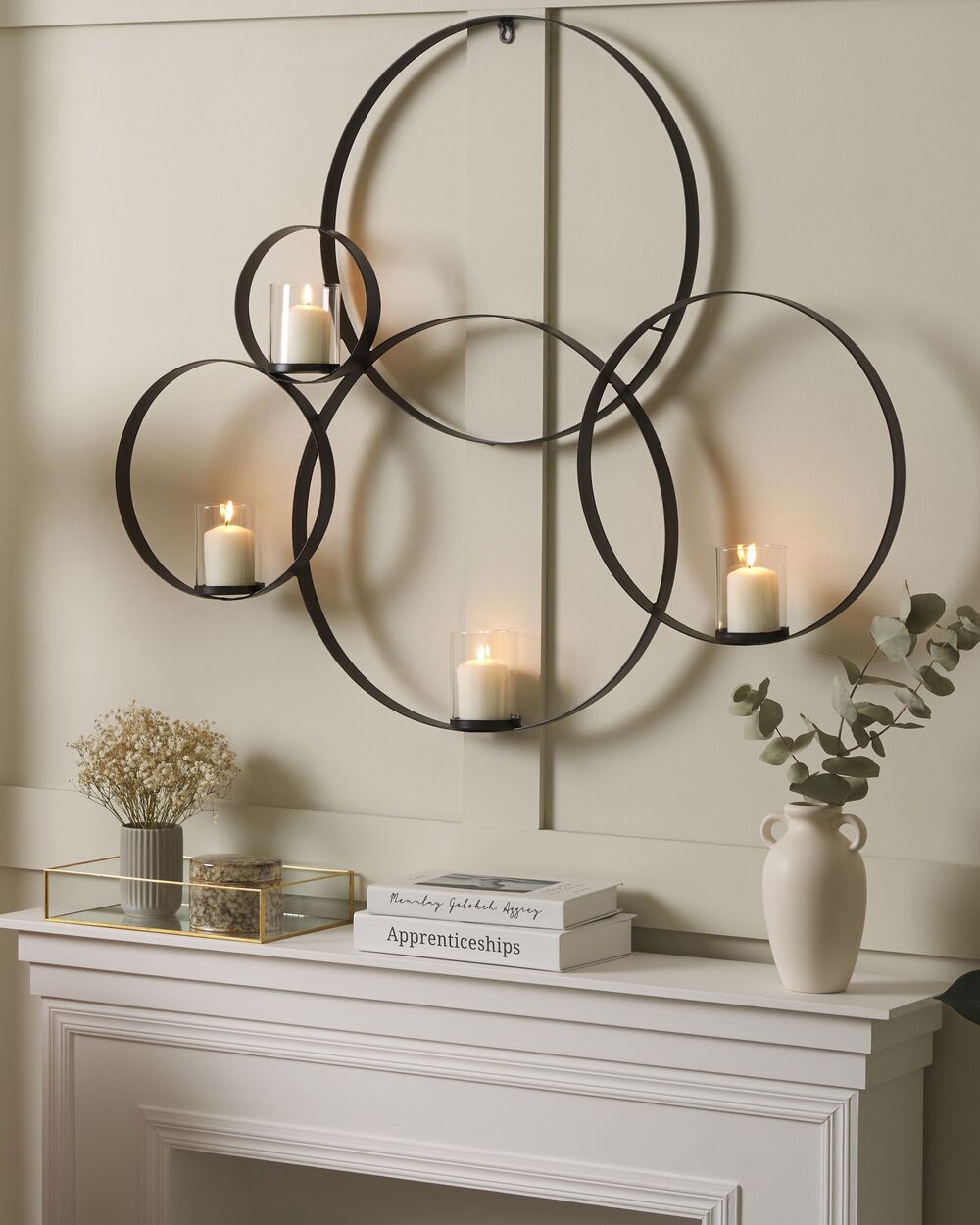 Wall Candle Holder BURU Metal Black Beliani.cz