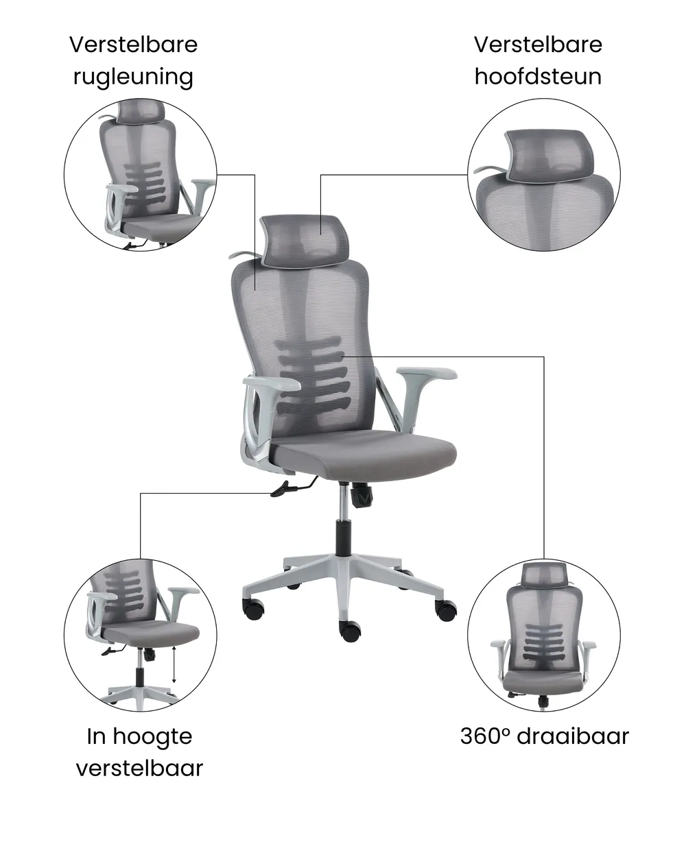 Bureaustoel ERGONOX Grijs_1071051
