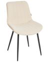 Set of 2 Boucle Dining Chairs Light Beige DUBROVNIK_928958