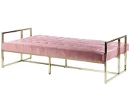 Sofa Bed 3 Seater MARSTAL Velvet Pink_796250