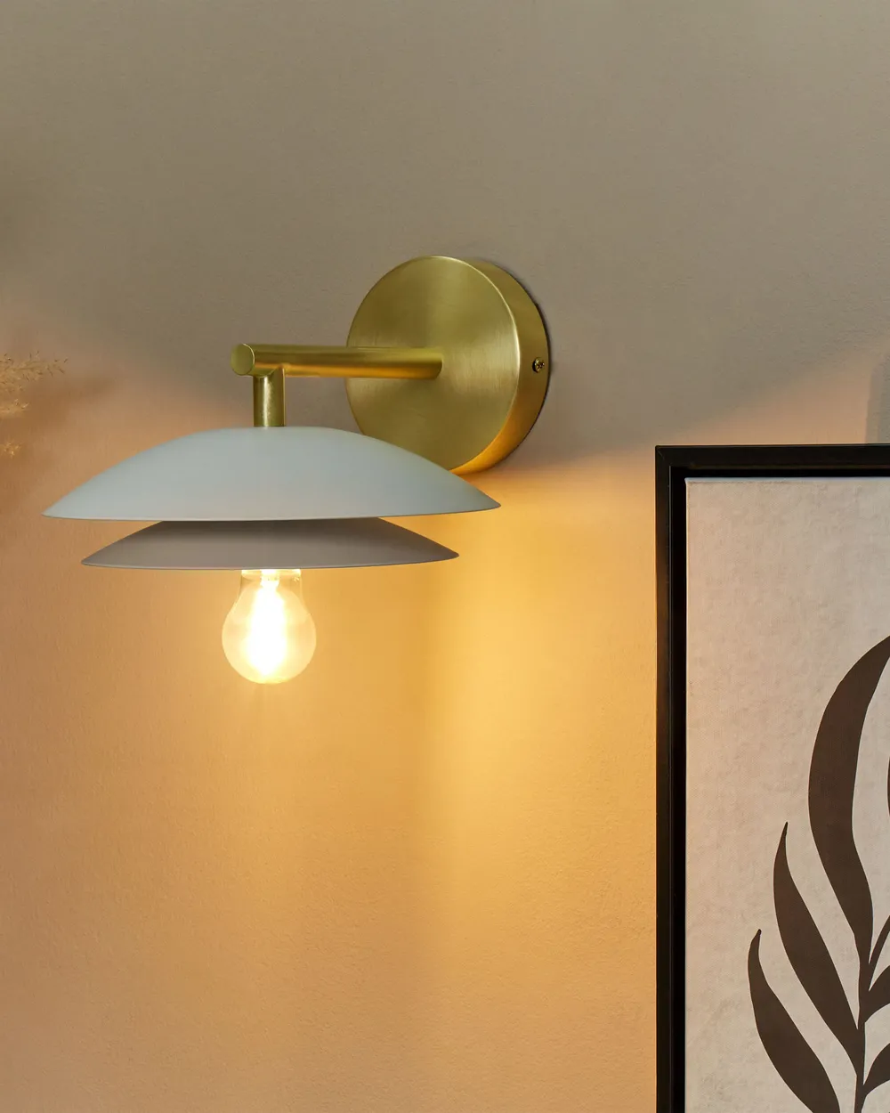 Lampa ścienna LASOLO Metal Biały
