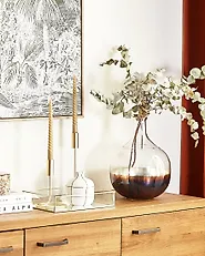 Vaso da fiori RAZALA 40 cm Vetro Multicolore_1183424