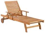Lettino Prendisole JAVA Legno d'acacia Marrone chiaro_763177