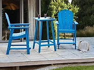 Mesa de bar de jardín ADIRONDACK 60 cm 59 cm Material sintético Azul_1183931