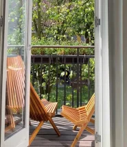Set di 2 sedie da giardino BELLANO Legno d'acacia Marrone_977470