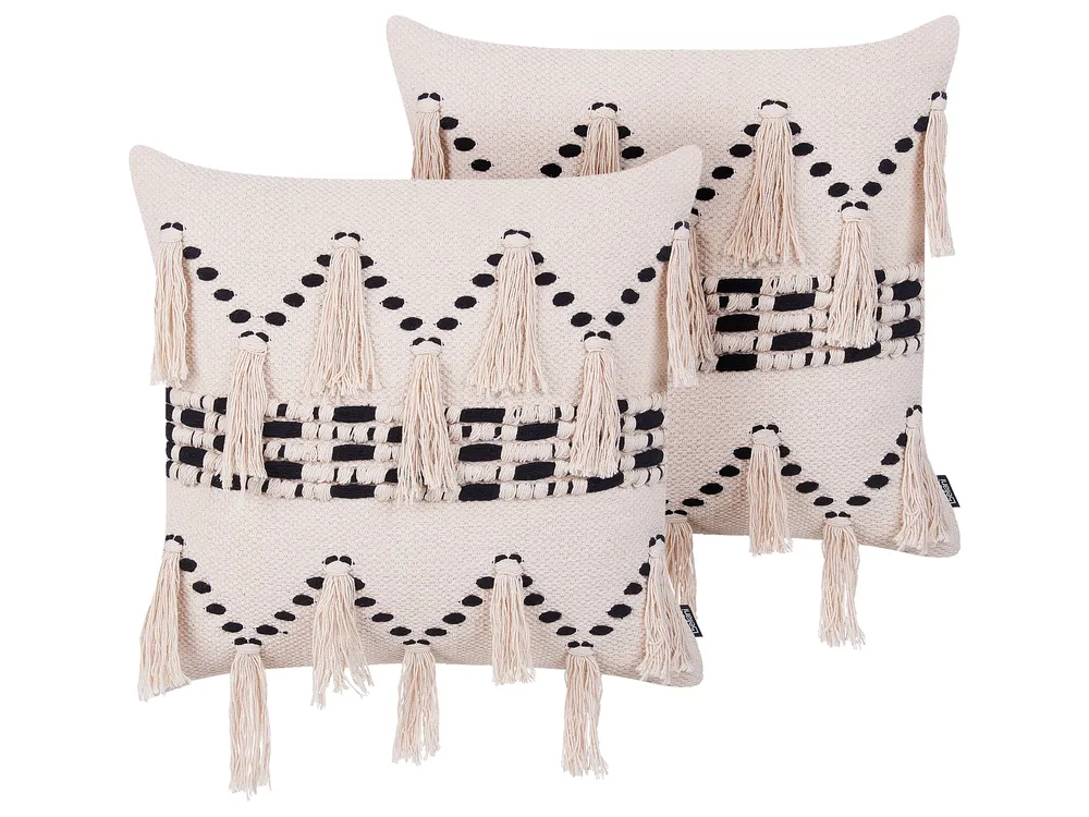Artoid Mode Set Di 2 Federe In Pelliccia Artificiale 45x45 Cm – Righe Nere, Velluto Jacquard, Per Cuscino Divano