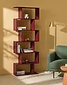 6 Tier Bookcase VALDOSA 190 cm Burgundy