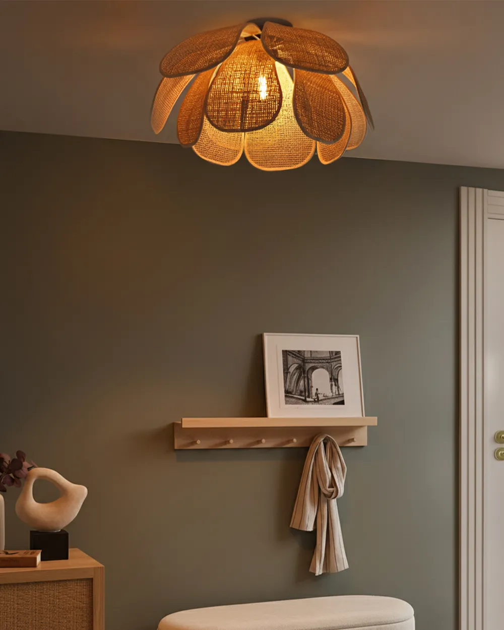 Lampa sufitowa CHIREDZI Rattan Naturalny