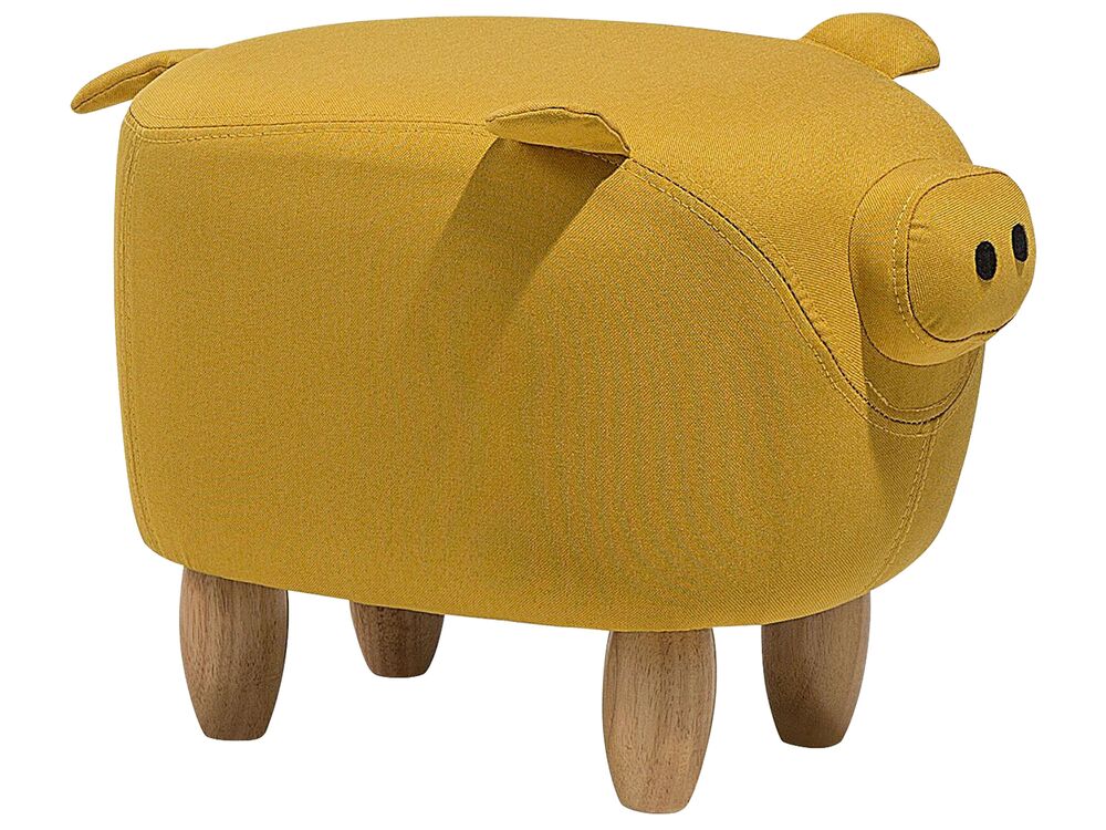 Animal Stool PIGGY Pig Fabric Yellow