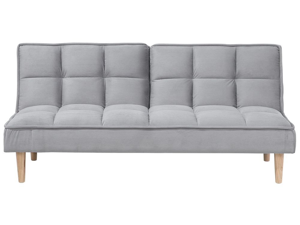 Schlafsofa 3-Sitzer SILJAN Stoff Hellgrau Grau