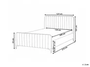Bed Boucle LUNAN 120 x 200 cm (EU Small Double) Taupe_1025572
