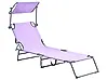 Sun Lounger FOLIGNO Reclining Metal Violet