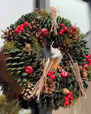 Wieniec świąteczny NURMES 35 cm Zielony_1039477