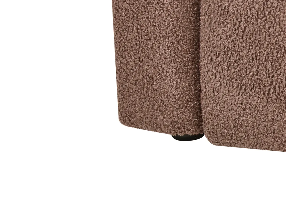 Sofa rozkładana dla 3 osób VAXHOLM ze schowkiem Boucle Brązowy_1026767