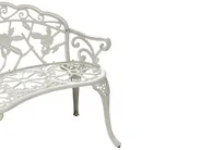 Ławka ogrodowa PIURA 88 cm Metal Biały_1012100