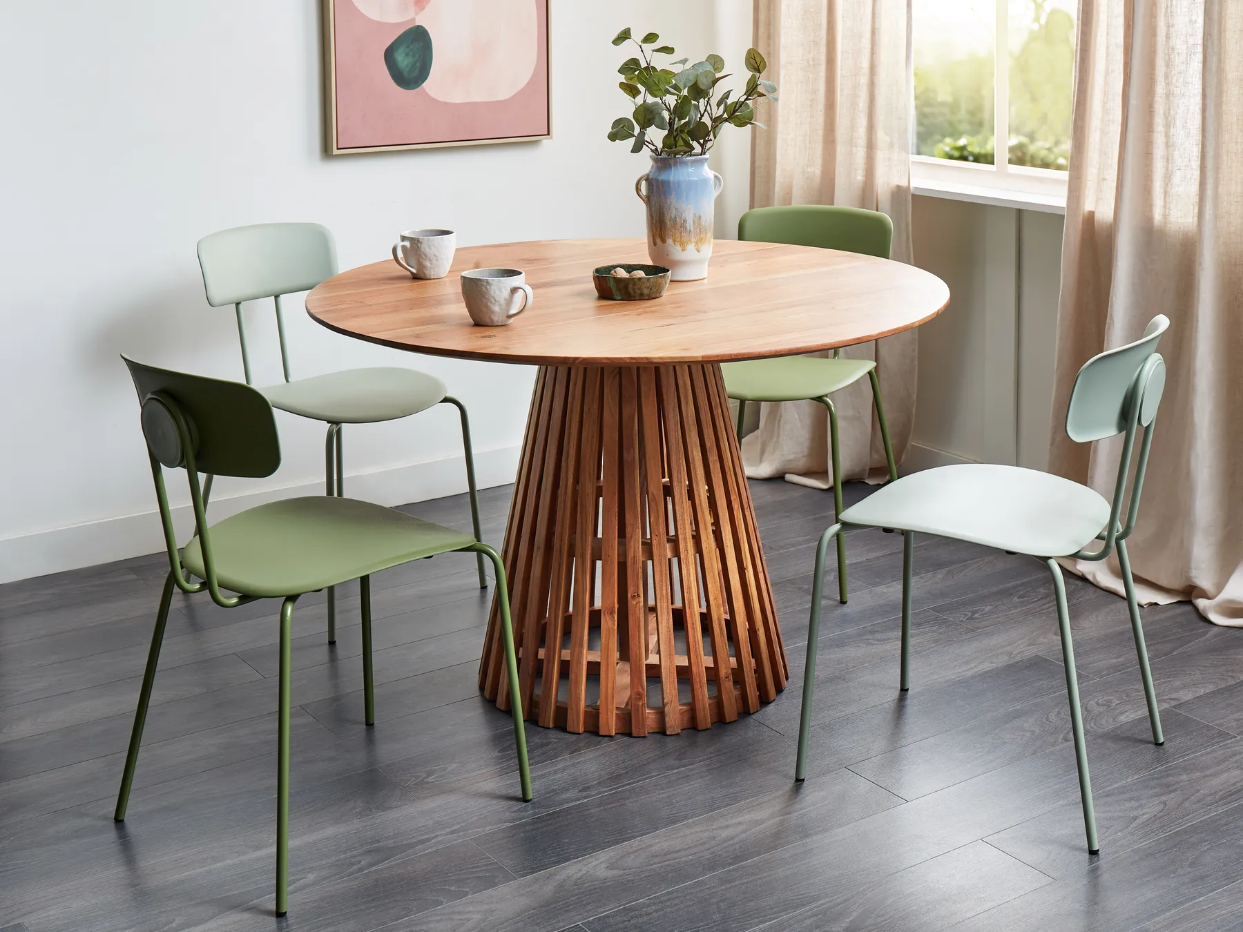 Dining Table MESILLA Brown 120 cm 120 cm Acacia Wood_906663