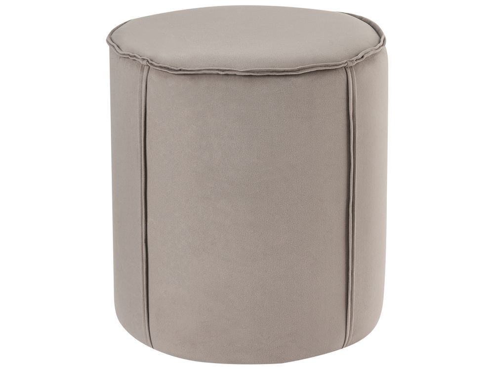 Pouf SEDONA Samtstoff Taupe