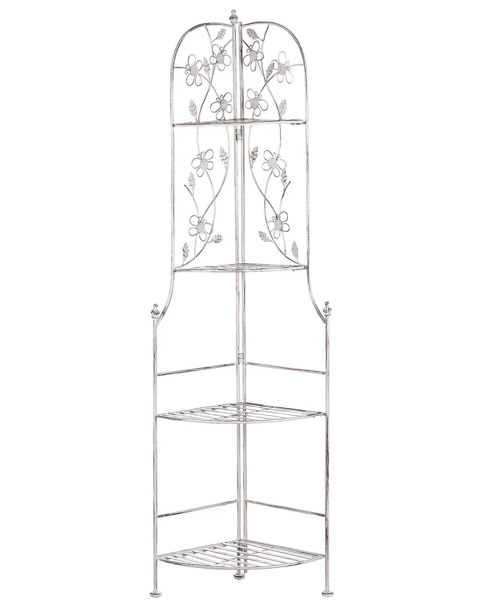 Regał narożny BIELLA 35 cm 158 cm Metal Biały