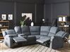 Corner Fabric Electric Recliner Sofa with USB Port Grey ROKKE_799635