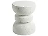 Kisasztal FALIRO 37 cm 37 cm Terrazzo hatású Törtfehér