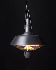 Riscaldatore a infrarossi da patio sospeso AMIATA 2100 W Nero_684576