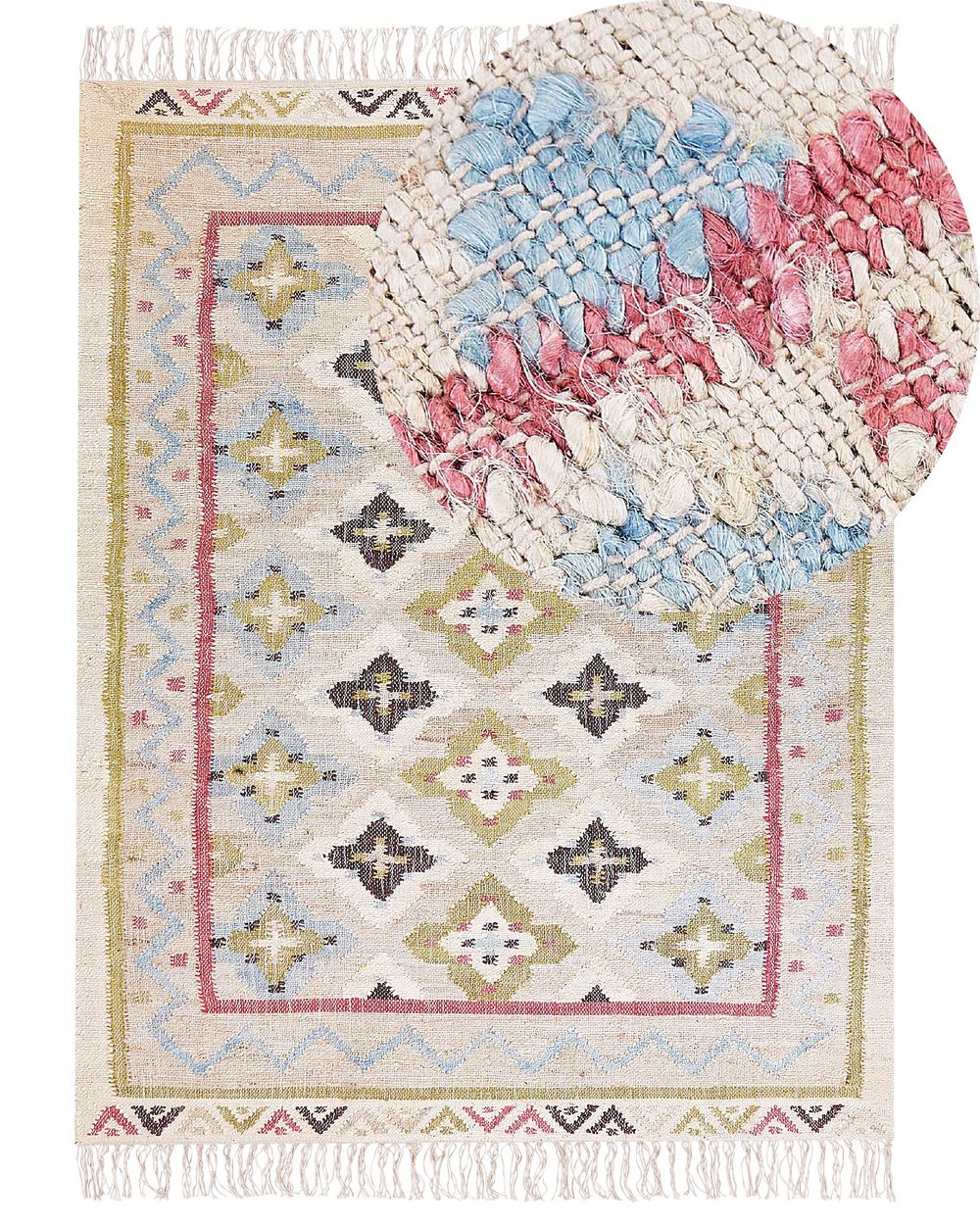 Teppich TERKOS Bunt 160 x 230 cm Jute
