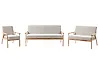 Living Room Set 6 Seater ESRUM Fabric Light Brown/ Grey