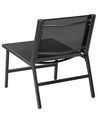 Krzesło ogrodowe z podnóżkiem czarne MARCEDDI_897087